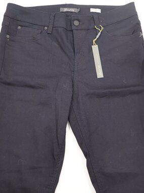 Level 99 Mid Rise Liza Skinny Jeans Womens 32 Navy Blue Premium Denim New